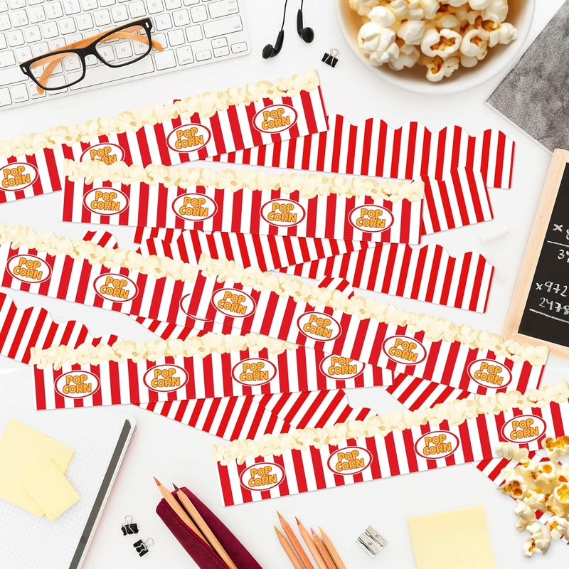 CPicdn 24Pcs Back to School Magnetic Borders for Classroom Whiteboard, Popcorn Magnetic Bulletin Board Borders Trims Chalkboard Strips for Teachers Parents DIY Home School Office Decoration Supplies - Image 3